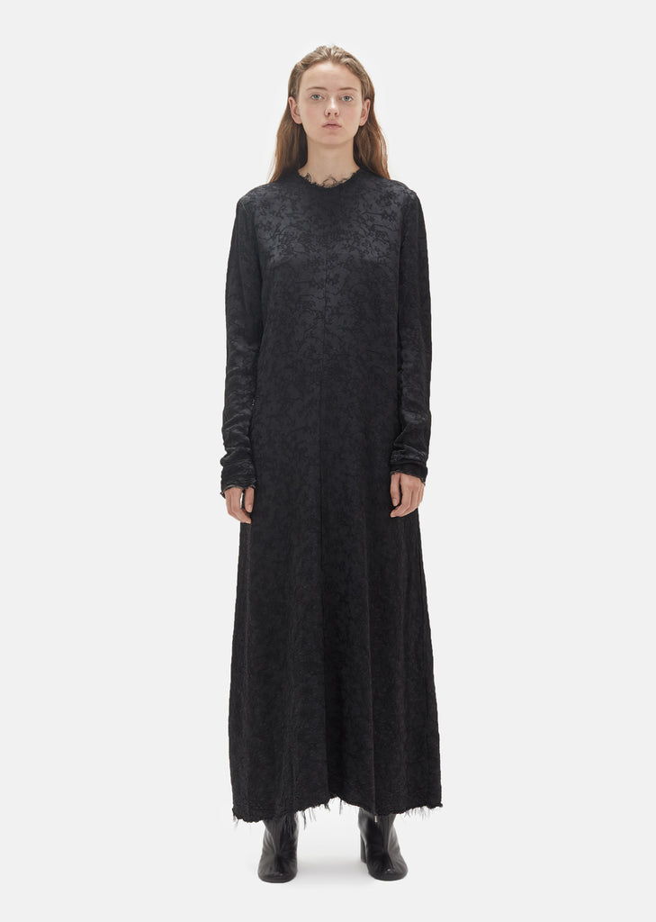 Long Sleeve Floral Jacquard Dress