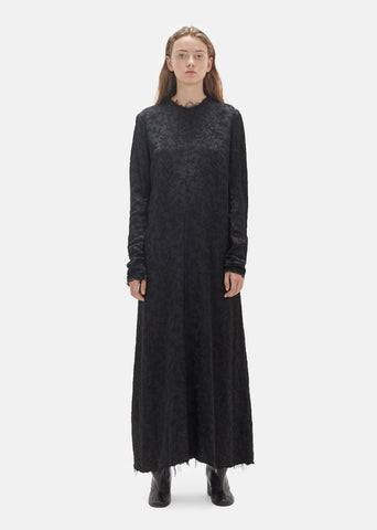 Long Sleeve Floral Jacquard Dress