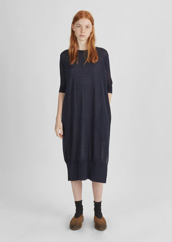 Rib Sleeve Knit Dress