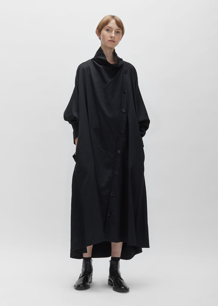 Wool Gabardine Drape Dress