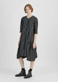 Pleated Taffeta Dress
