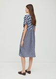 Cupro Gingham Check Dress