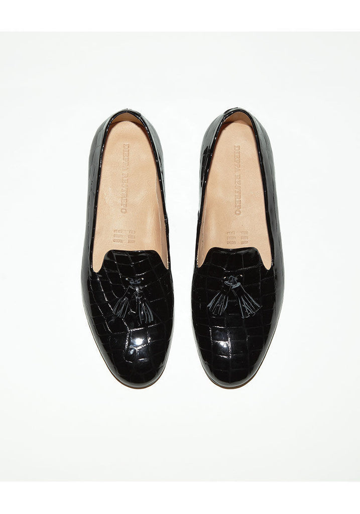 Gaston Patent Croc Slip-On