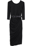 Belted Draped Dress