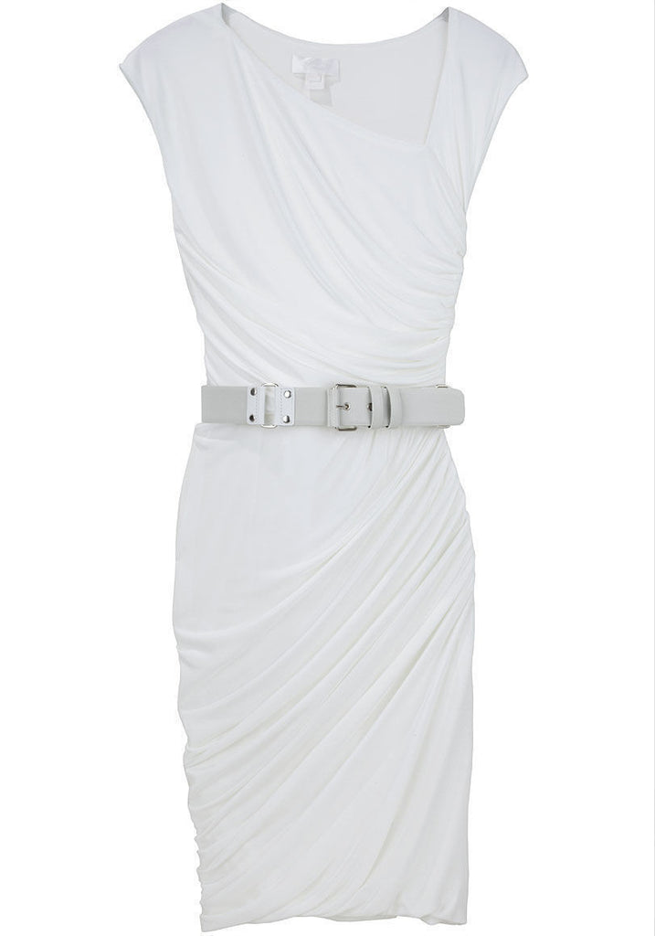 Belted Ruched Dress