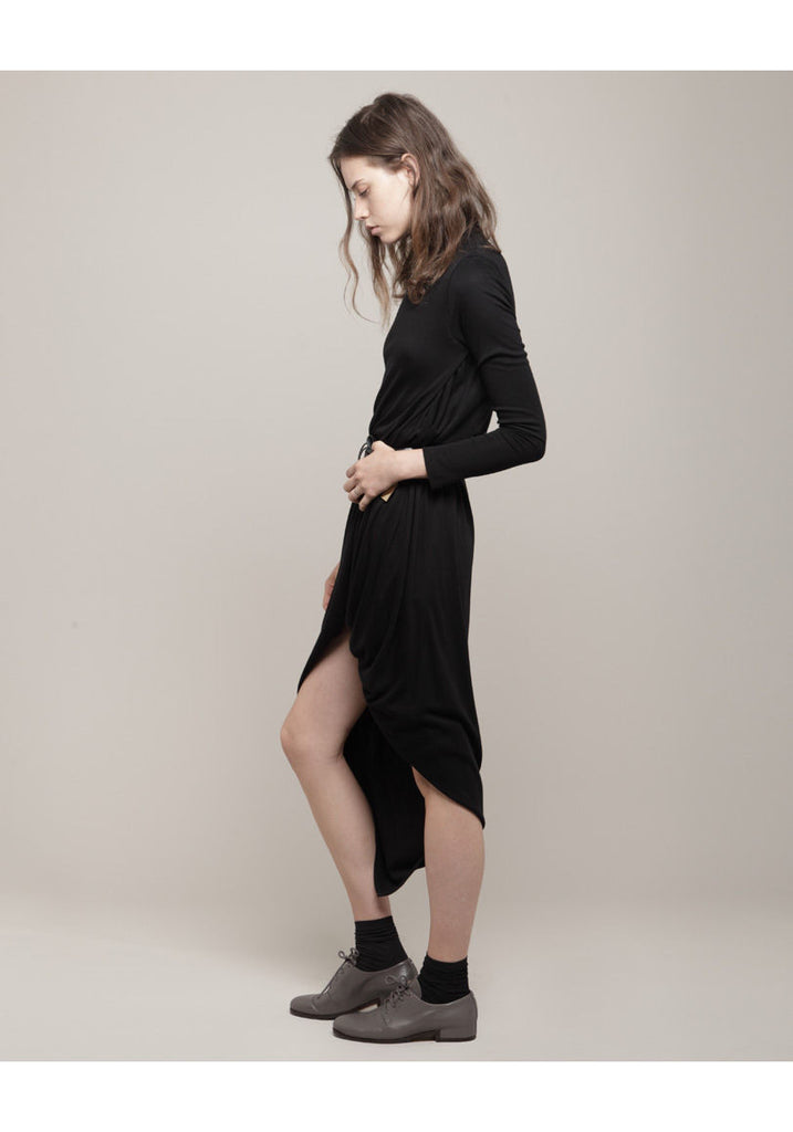 Belted Turtleneck Dress