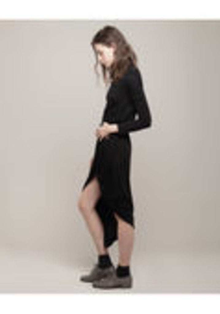 Belted Turtleneck Dress