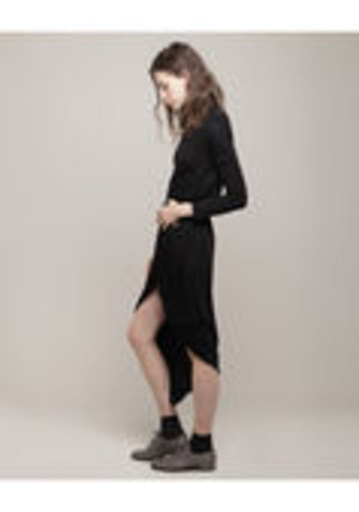 Belted Turtleneck Dress