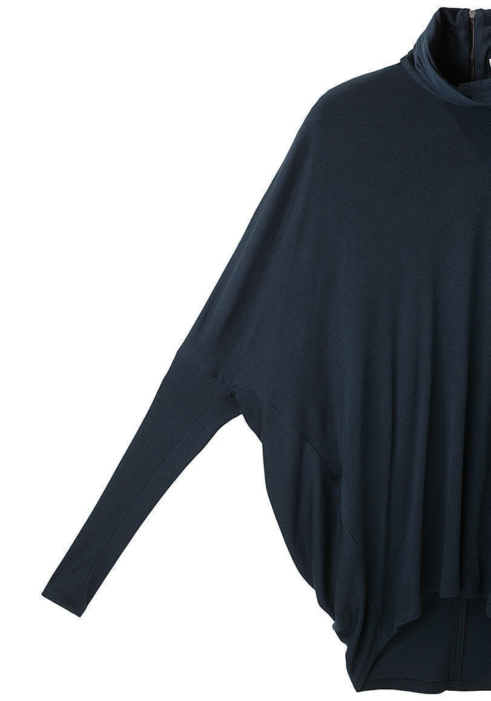 Drape Back Turtleneck