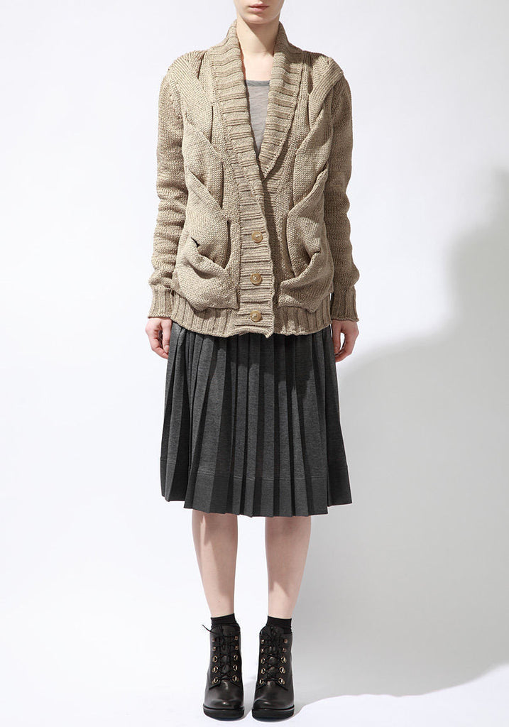 Exaggerated Cable Cardigan