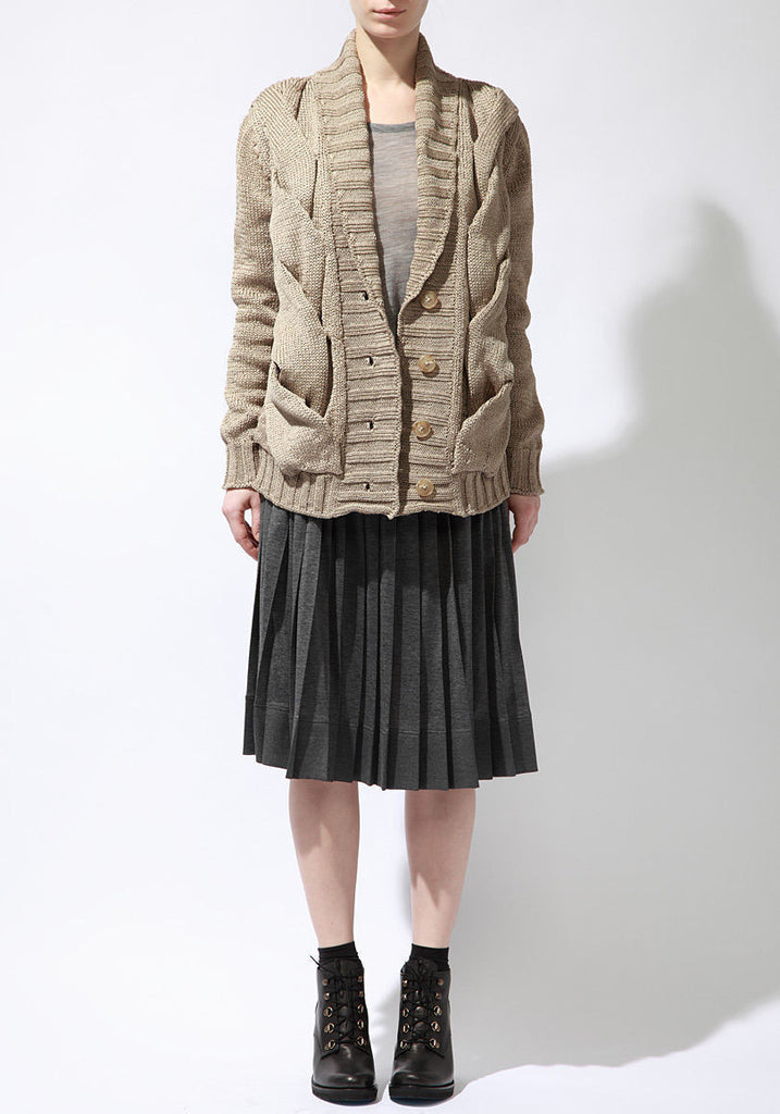 Exaggerated Cable Cardigan