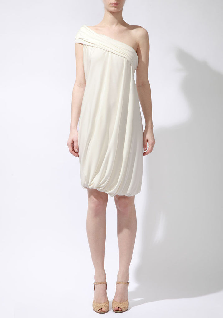 One Shoulder Draped Dress