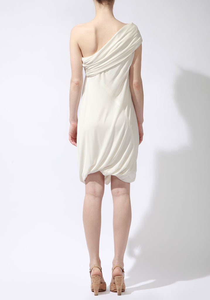 One Shoulder Draped Dress
