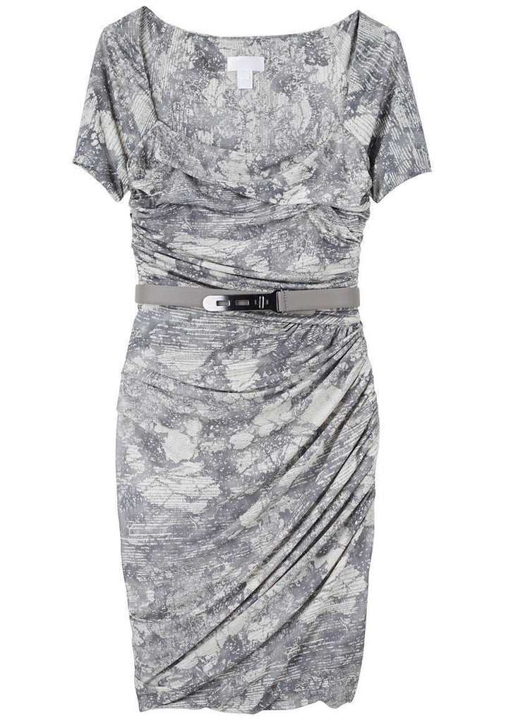 Ruched Printed Dress