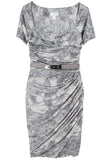 Ruched Printed Dress