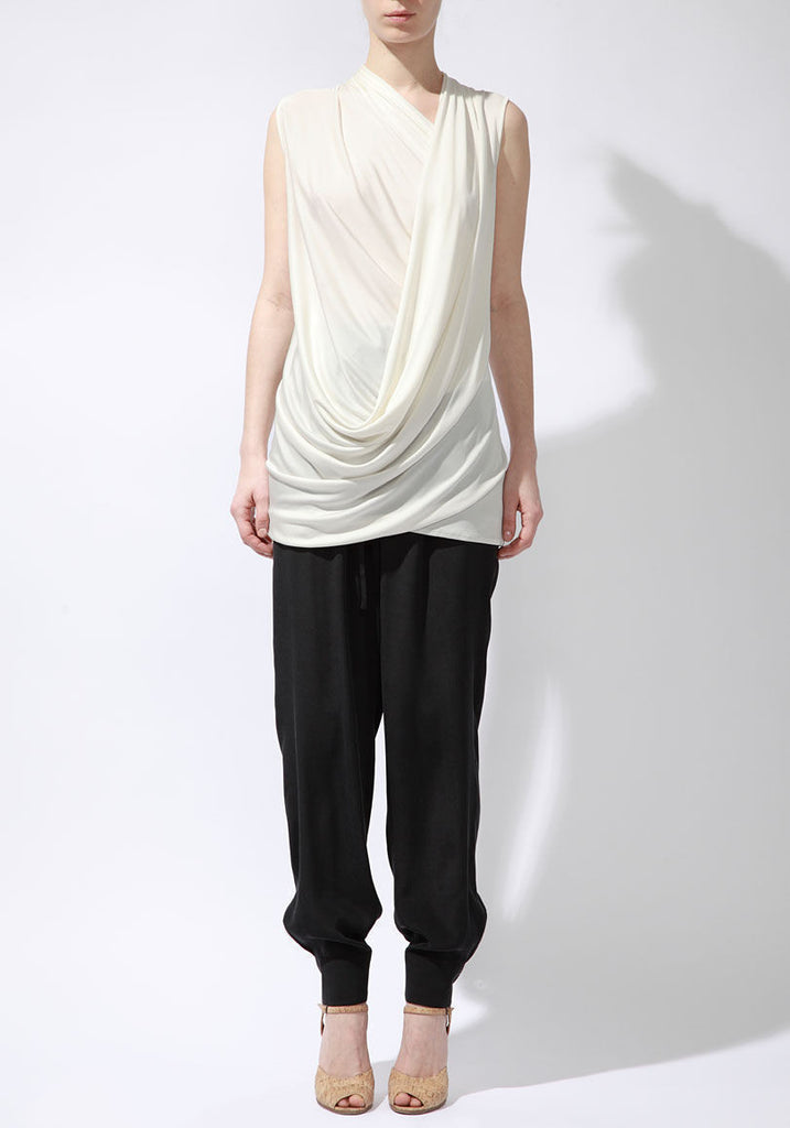 Sleeveless Draped Jersey Top