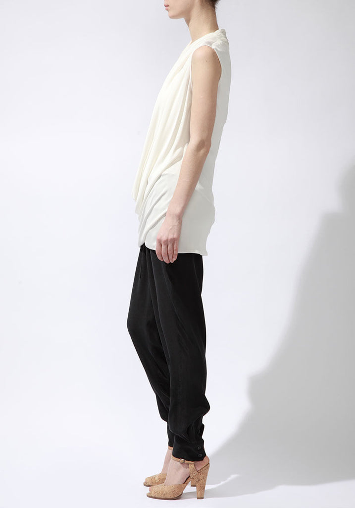 Sleeveless Draped Jersey Top