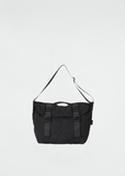 Medium Gabardine Messenger Bag — Black