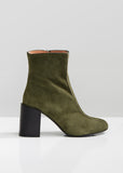 Saul Suede Stacked Heel Boots