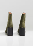 Saul Suede Stacked Heel Boots