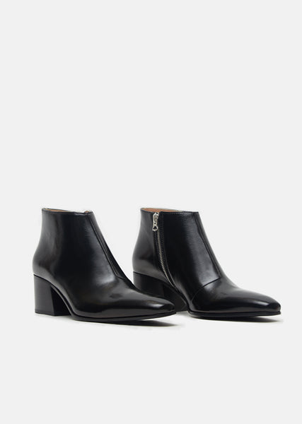 ACNE Pistol Matte Black Leather Ankle Boot Bootie SZ 36/ US