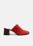 Sil Suede Heeled Mule