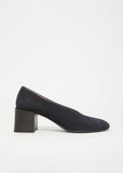 Sully Reverse Suede Block Heel Pumps
