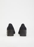 Sully Reverse Suede Block Heel Pumps