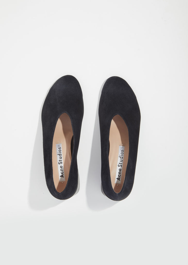 Sully Reverse Suede Block Heel Pumps