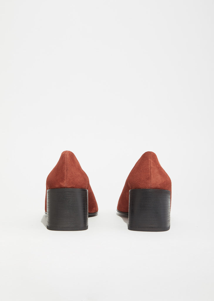 Sully Reverse Suede Block Heel Pumps