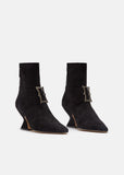 Radio II Black Suede Ankle Boots