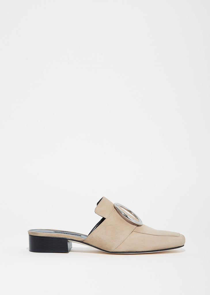 Petrol Suede Slip On Loafers