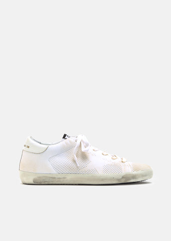 Superstar White Knitted Sneakers