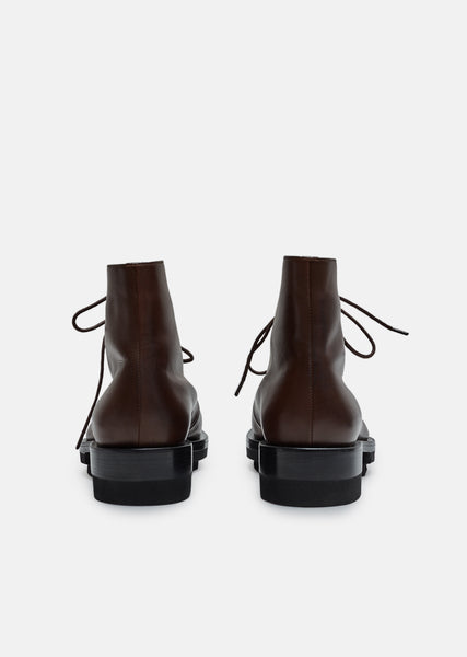 Lace Up Leather Ankle Boots by Jil Sander- La Garçonne