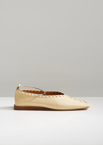 Braided Trim Flats with Removable Anklet