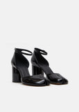 Patent Leather Tabi Sandals
