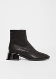 Sheep Skin Mirror Heel Ankle Boots
