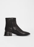 Sheep Skin Mirror Heel Ankle Boots