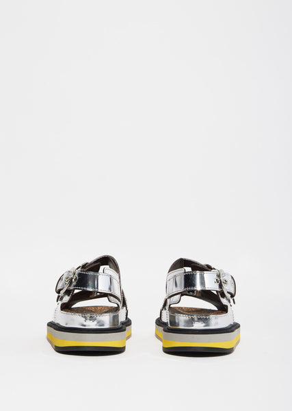 Mirror Leather Sandals by Maison Margiela - La Garçonne