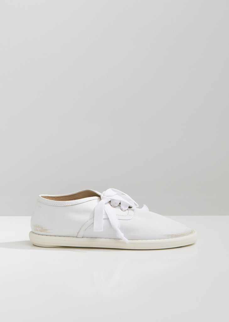 Distressed Leather Lace Up Oxfords