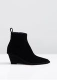 Velvet Pointy Toe Ankle Boots