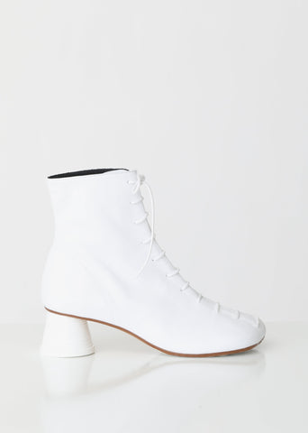 Lace Up Cup Heeled Boots