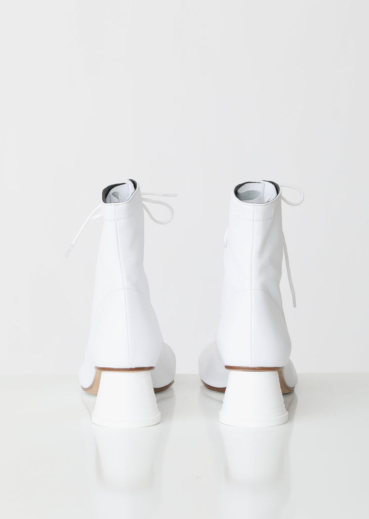 Lace Up Cup Heeled Boots