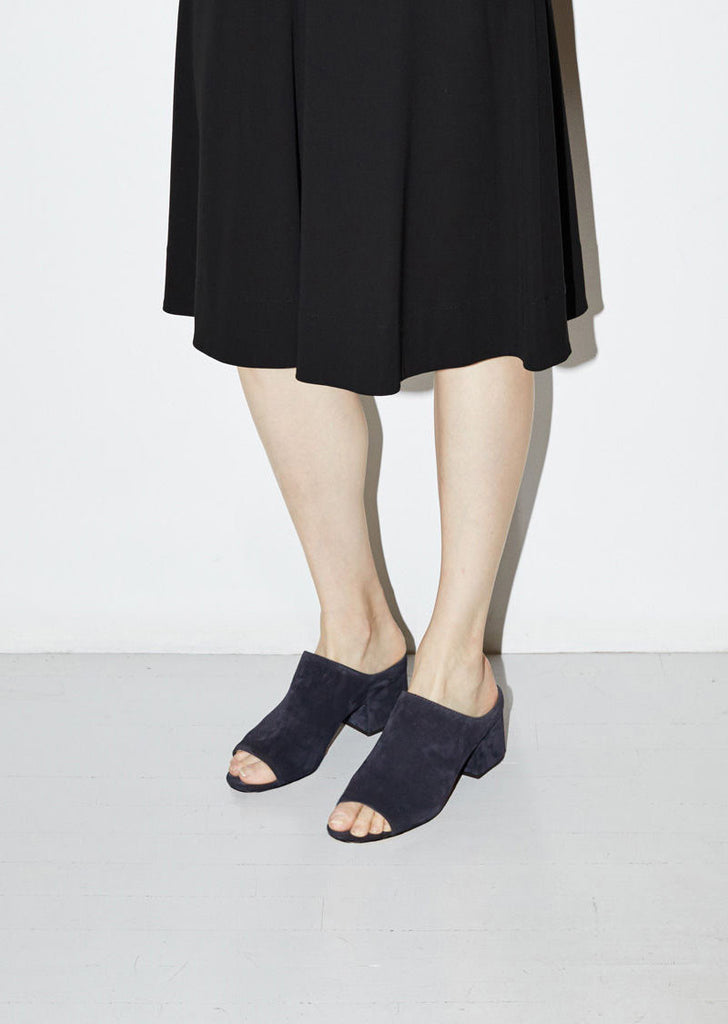 Suede Cube Mule