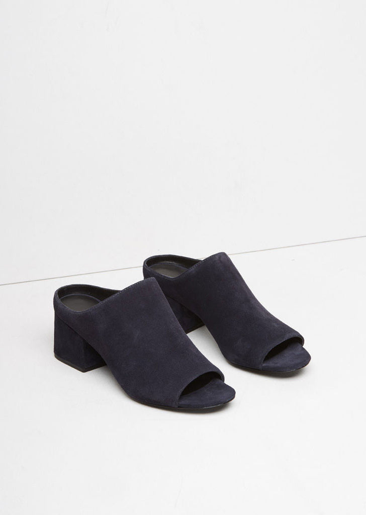 Suede Cube Mule
