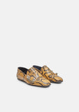 Snake Skin Buckle Loafers