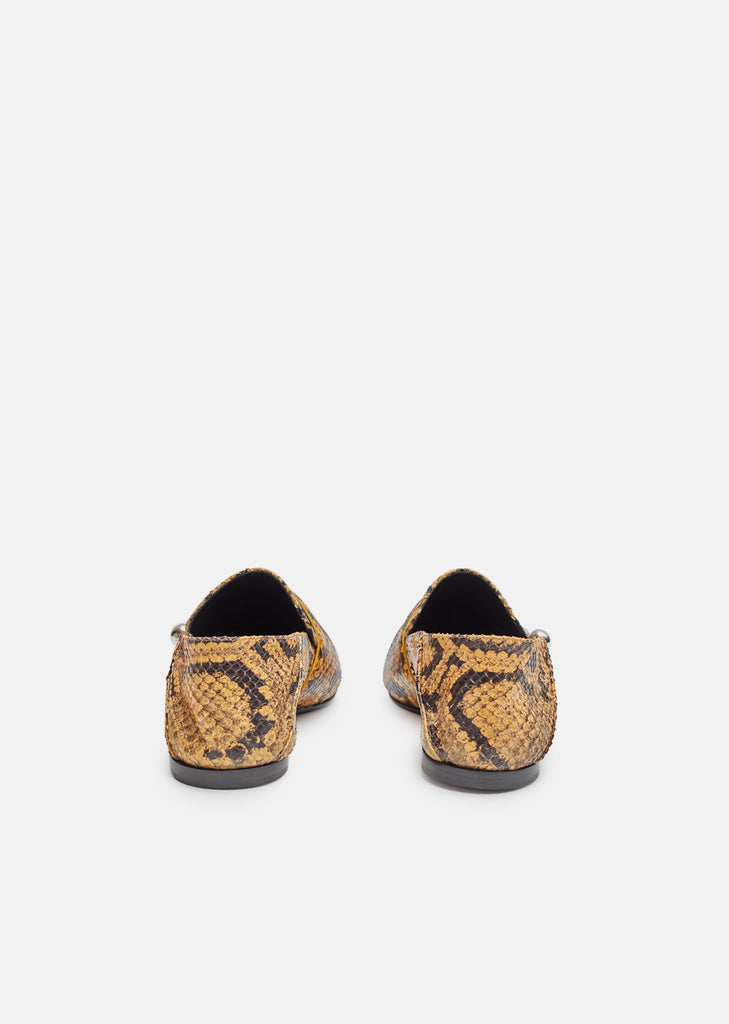 Snake Skin Buckle Loafers