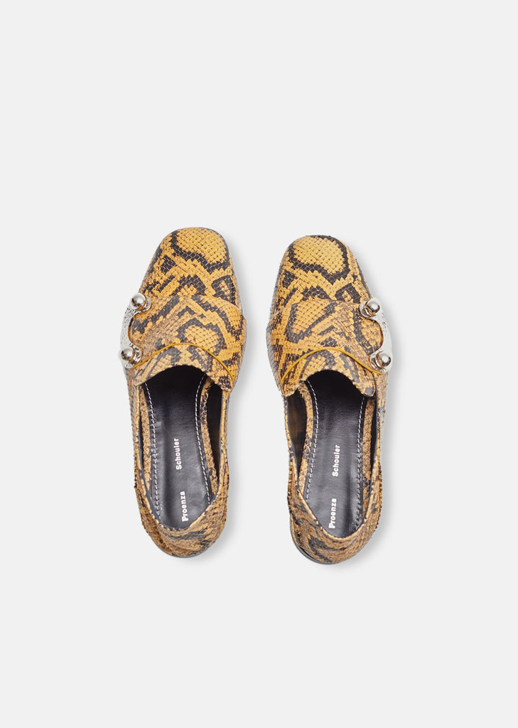 Snake Skin Buckle Loafers