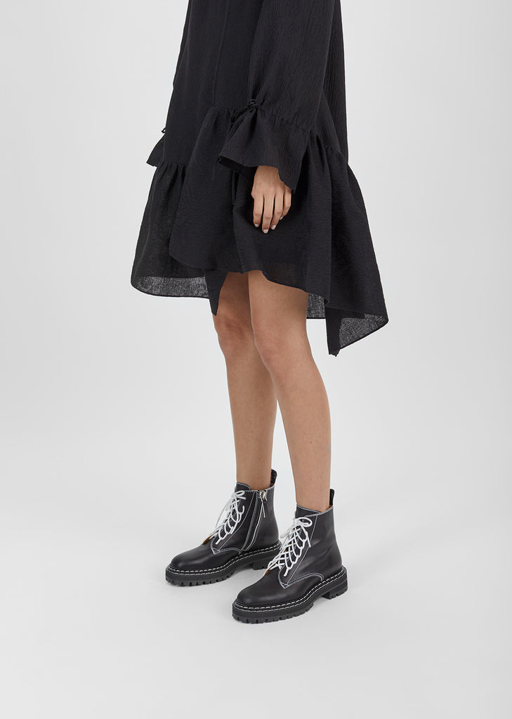 Lug Sole Calf Leather Boot