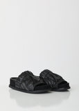 Platform Leather Slides